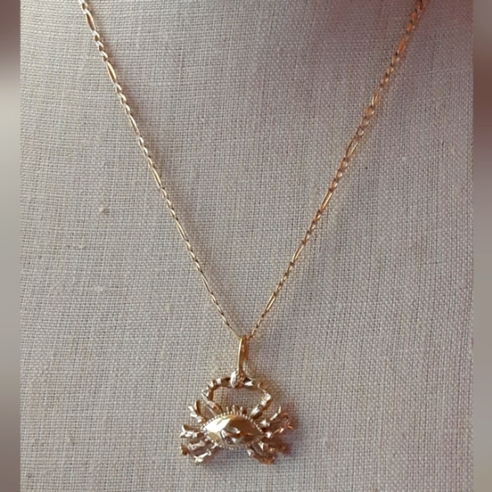 New Zodiac crab necklace & pendant non-tarnish pieces